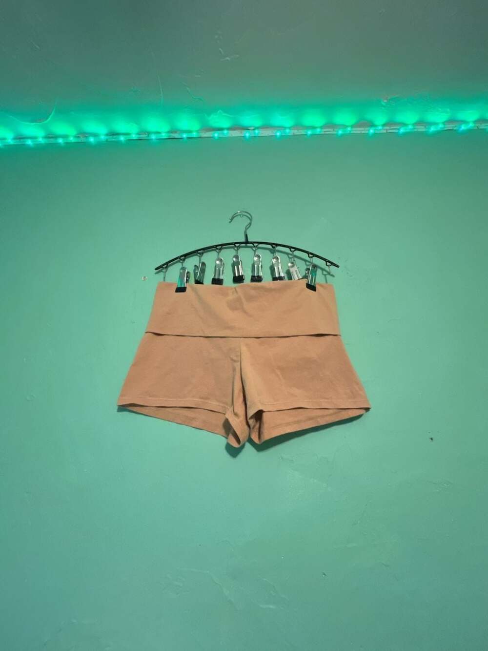 SKIMS Cotton jersey ochre Foldover Shorts Size M